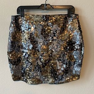 Express Sequin Mini Skirt - L